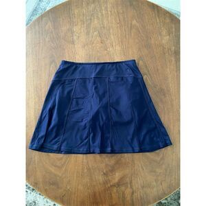 Polo Golf Ralph Lauren Women's Pleated Skort Blue Size M Built-in Shorts Casual